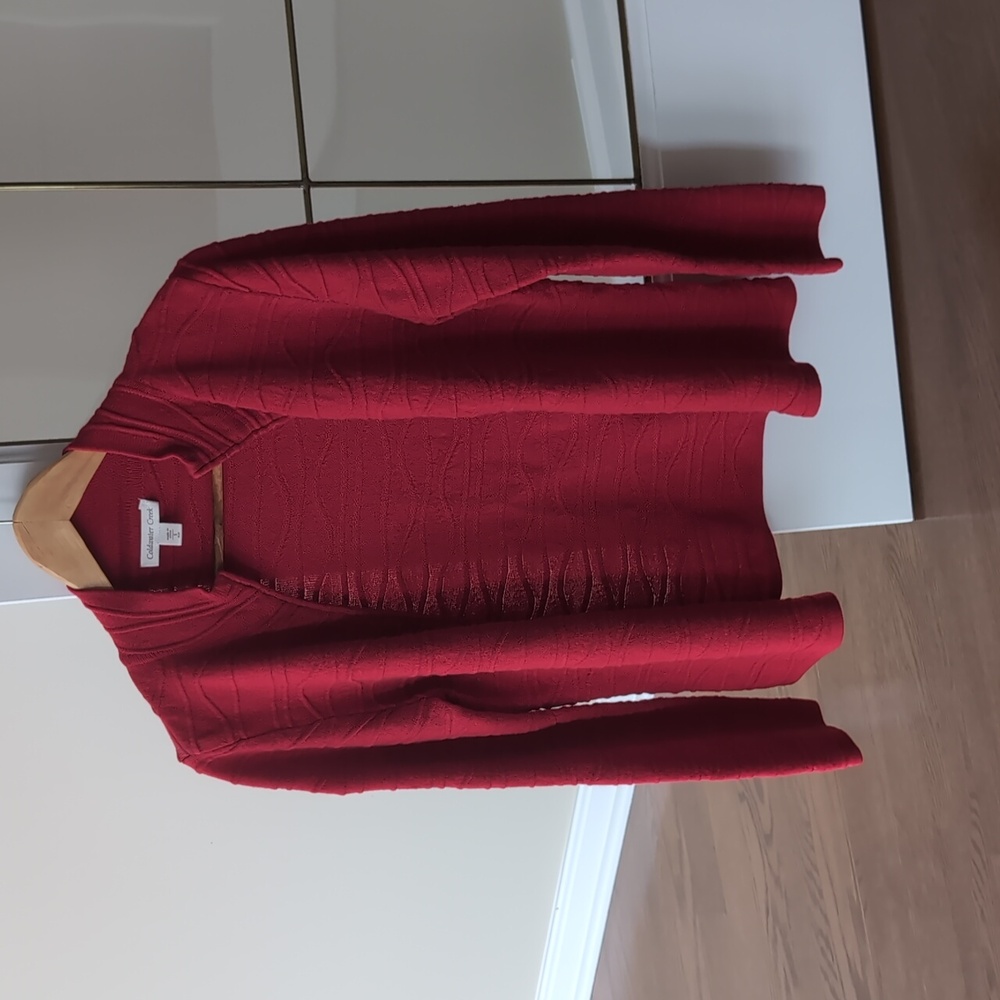 Coldwater Creek Red Sweater Jacket